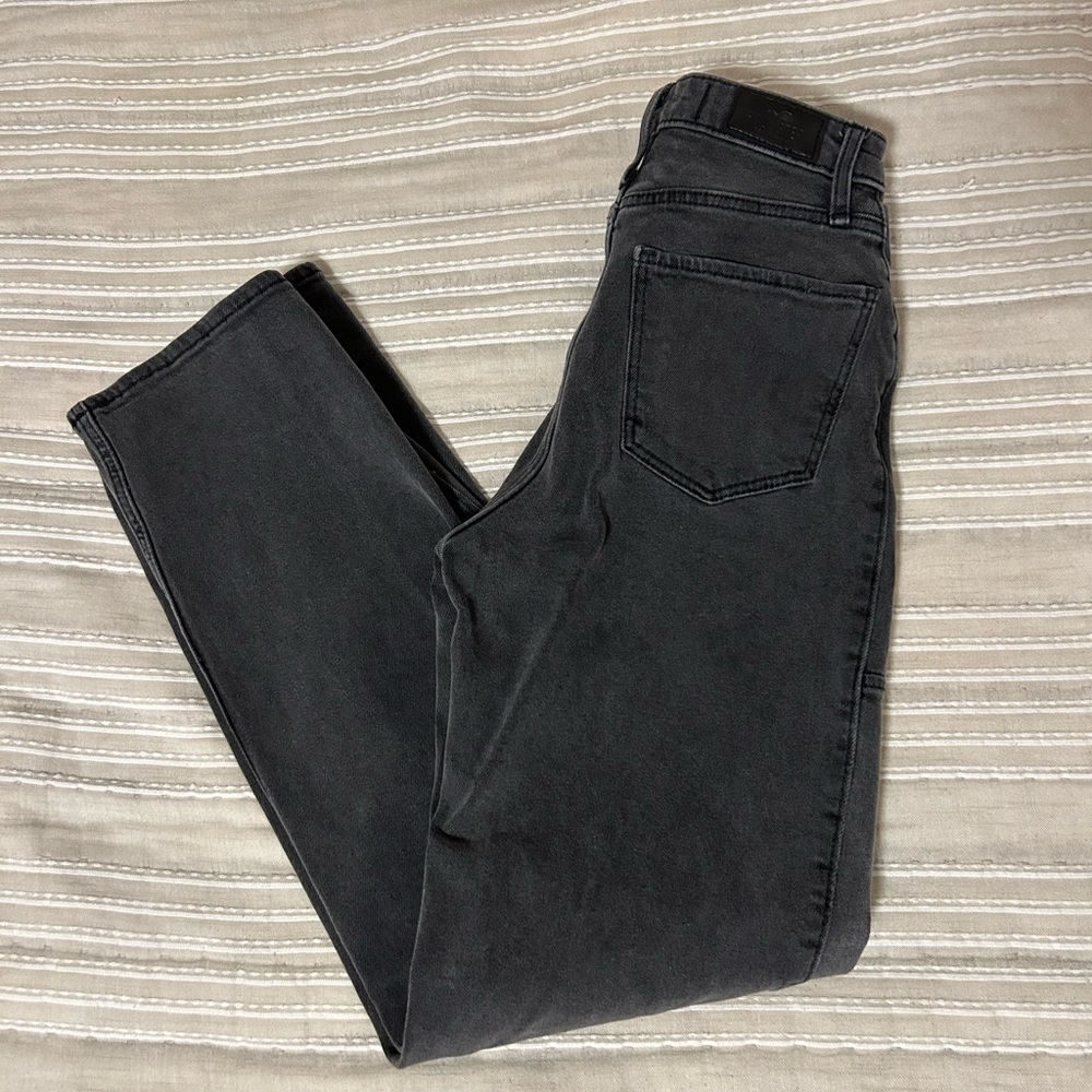 hollister black patch wide leg jeans